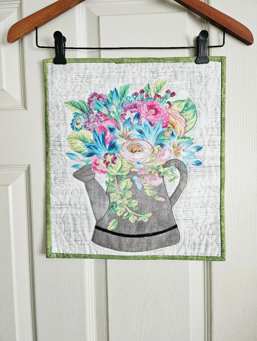 3/$15 Quilted Wall Hanging Flower Can Very Good Condition